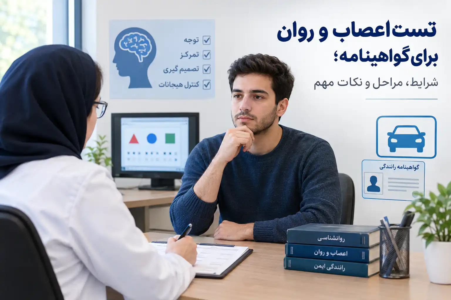 تست اعصاب و روان برای گواهینامه